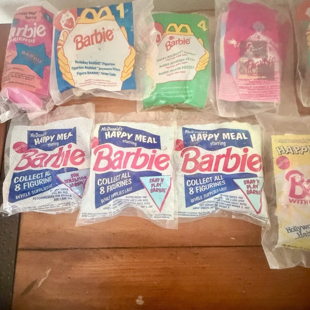 New Sealed Lot‎ of 11 Vintage Mcdonald's Barbie Theme Happy Meal Toys 1990s Era